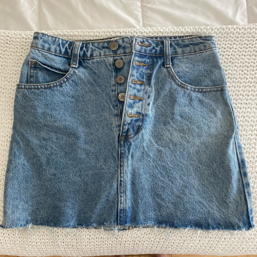 Pacsun acid wash jean skirt